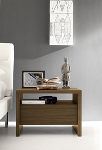 Nordik table de chevet, Table de chevet design avec tiroirs avec guides Blumotion