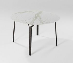 Ming circolare, Table ronde avec des jambes de fer