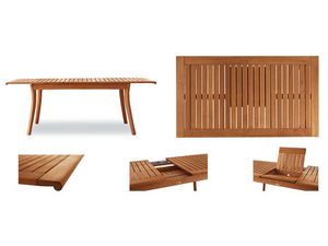 Harmony table extensible, Table en bois extensible, pour les environnements extrieurs