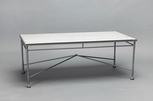 INTRECCIO GF4004TAB, Table rectangulaire avec plateau en marbre de Carrare