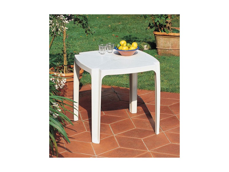 Tavolo 75x75, Table faite de résine, pour les jardins