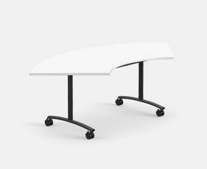 Archimede AC, Table sur roulettes avec plateau rabattable cintr