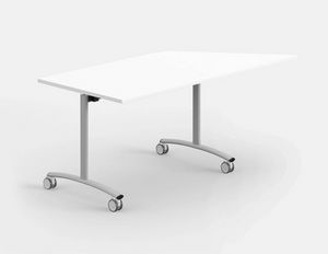 Archimede AG, Table sur roulettes avec plateau rabattable trapzodal