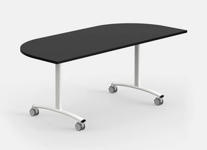 Archimede AV, Table multifonctionnelle avec plateau rabattable quip de coins arrondis