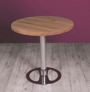 Center, Table rglable en hauteur avec plateau en bois