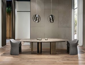 Mirage 2 table, Table avec base en acier profil�