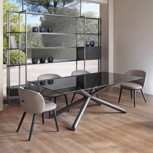 Thomas table rectangulaire, Table rectangulaire avec base en acier