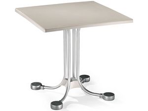 Table 80x80 cod. 23, Bar table carre avec des contrepoids en aluminium