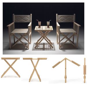 Fifty - Fifty, Tables pliantes peu encombrantes, en bois de htre