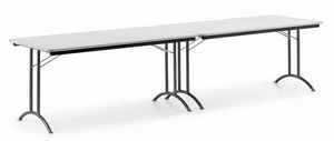 KOMBY 930, Table pliante, base en métal, plateau en laminé