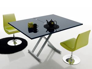Simple 478, Table pliante moderne, plateau en bois laqu, pour les bars