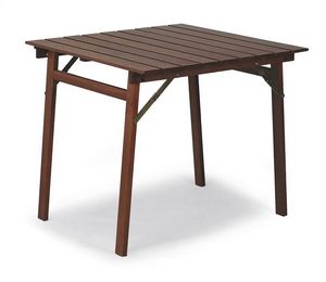 Table P 80x80, Table pliante carre en bois de htre