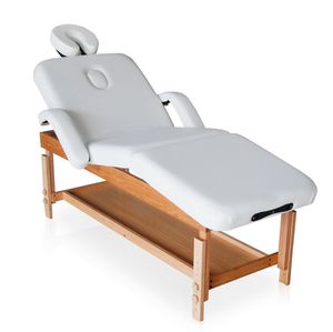 Table de massage en bois fixe réglable multi-position 225 cm Massage-pro LM190LUP, Lit de massage multi-positions