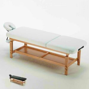 Table de massage fixe en bois, esthticienne CONFORT, Table de massage avec repose-tte et accoudoir