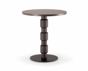 BERLINO TABLE 080 H75 T, Table ronde avec base en métal