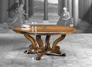 Art. 805 table, Table ronde avec incrustation rose de vent