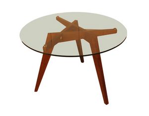 Boomerang 5721, Table avec plateau en cristal rond