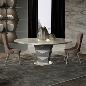 Erik Art. 206-RT9M, Table ronde avec plateau en marbre