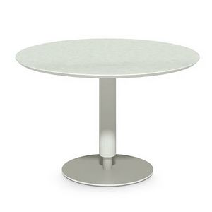 Kuki 3101, Table avec plateau circulaire en gr�s c�rame effet pierre