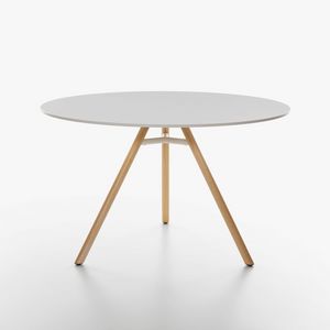 Mart mod. 9834-01 / 9835-01, Table avec plateau rond en HPL, disponible en diffrentes couleurs