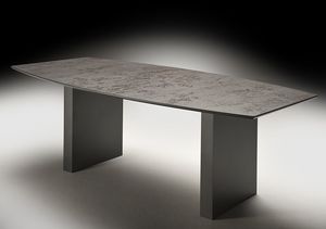 Bull fixed, Table design en acier et en cramique, pour un usage rsidentiel