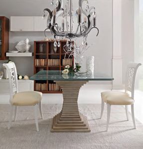 I Sogni Art. 517AC, Table carr�e avec dessus en verre