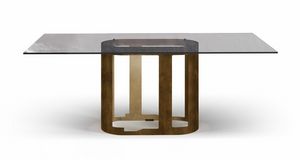 Oasi table, Table avec plateau en verre ou c�ramique