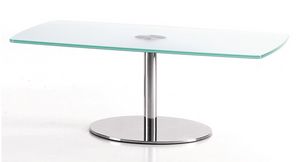 BASIC 854 C, Table rectangulaire avec base en m�tal et verre