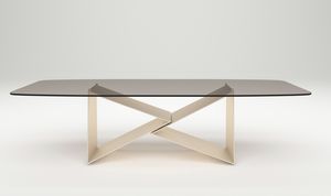 Eiger, Table avec base en fer fabriqu�e � la main
