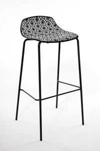 Alhambra Stool 67, Tabouret de bar en tube d'acier peint, sige polymre