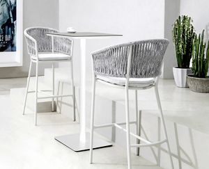 GAIA SG, Tabouret d'extrieur en aluminium et corde