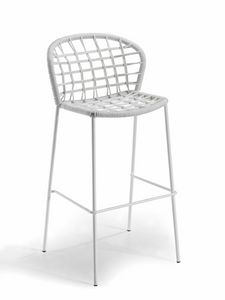 Sanela ST, Tabouret empilable, avec tressage de corde