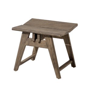 Banawa 03D1, Tabouret bas en bois de Teck