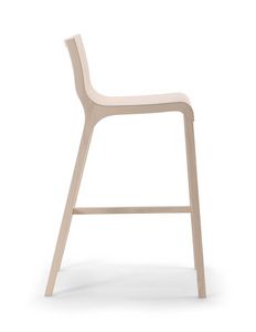 BACK STOOL 016 SG, Tabouret en bois, au design minimaliste