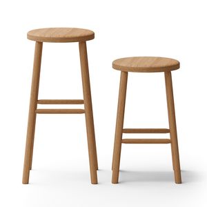 Bar, Tabouret en bois avec assise ronde, id�al pour bar et pubs