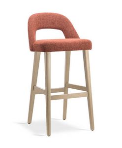 Gipsy 1 SG, Tabouret moderne en bois, rembourr