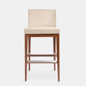 Lara 660 tabouret, Tabouret en bois avec dossier moelleux et assise confortable