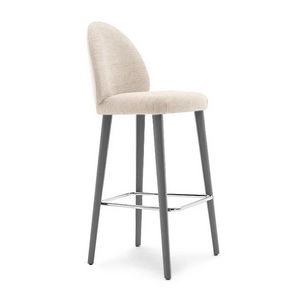 Lily 04581, Tabouret moderne avec pieds en bois massif, rembourr�