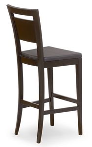 Lory stool, Tabouret en bois avec assise rembourre