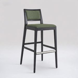 Marina tabouret rembourr�e, Tabouret rembourr� avec structure en bois