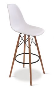 SG 506, Tabouret en plastique avec pieds en htre, pour les bars