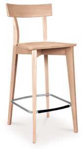 SG 646, Tabouret entirement en bois, avec des repose-pieds en acier