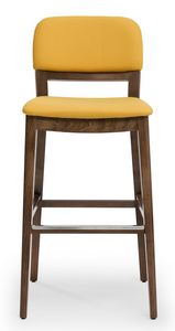 Tosca stool, Tabouret rembourr, avec dossier disponible en 3 versions