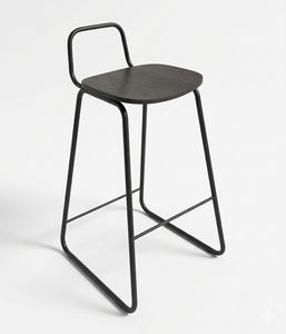 Gio L, Tabouret avec pi�tement luge en m�tal