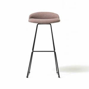 Loft stool sled, Tabouret avec pitement luge peint en noir