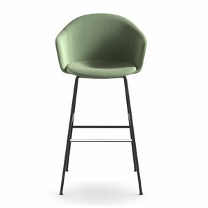 Mni Armshell fabric ST-4L, Tabouret avec base en mtal, avec mousse ignifuge