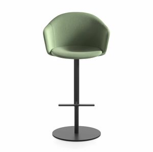 Mni Armshell fabric ST-S-A, Tabouret pivotant en mtal, coque rembourre