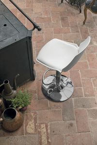 VALENCIA SG193, Tabouret en mtal chrom et polypropylne