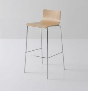 Lil ST 69/79, Tabouret ergonomique en bois courb