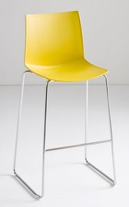 Kanvas ST 66/76, Tabouret empilable en mtal et polymre, pour l'extrieur